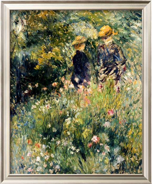 Conversation Dans Une Roseraie 1876 - Pierre-Auguste Renoir painting on canvas